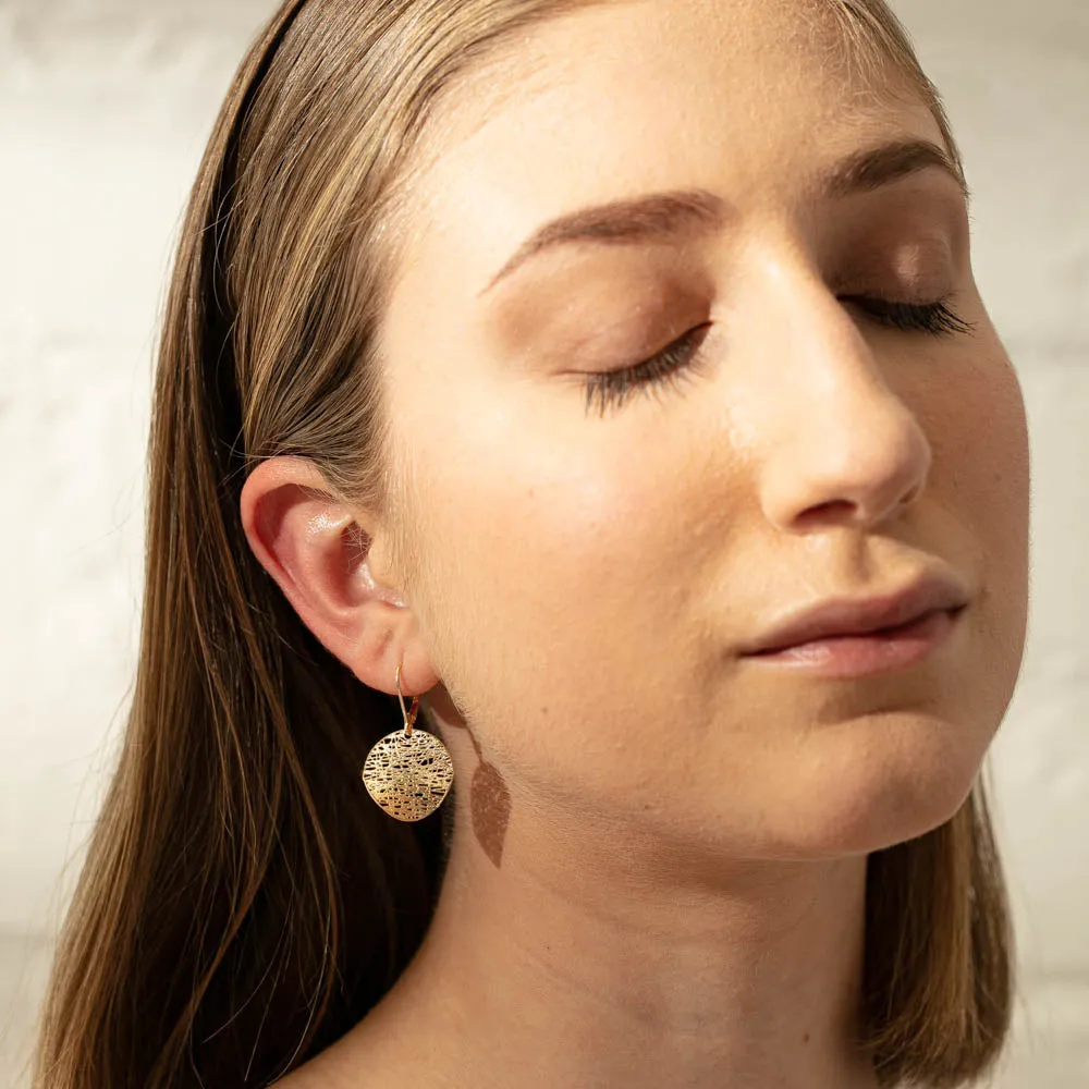 14ct Yellow Gold Petal Drop Earrings
