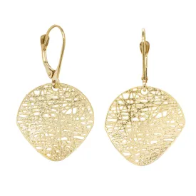 14ct Yellow Gold Petal Drop Earrings