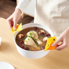 2pcs duck shaped Heat-Resistant Silicone Pot Holder and Oven Mitt Grip - Assorted
