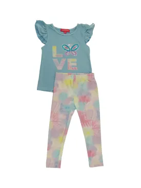 56X55351, Apple Bottoms Toddler Top & Leggings Set