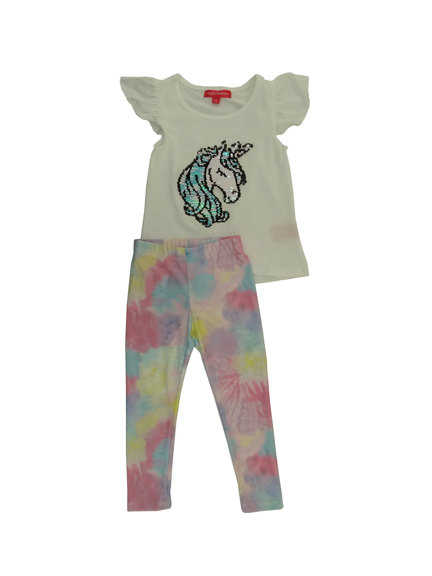 56X55351, Apple Bottoms Toddler Top & Leggings Set