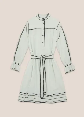 Abery Cotton Linen Belted Dress