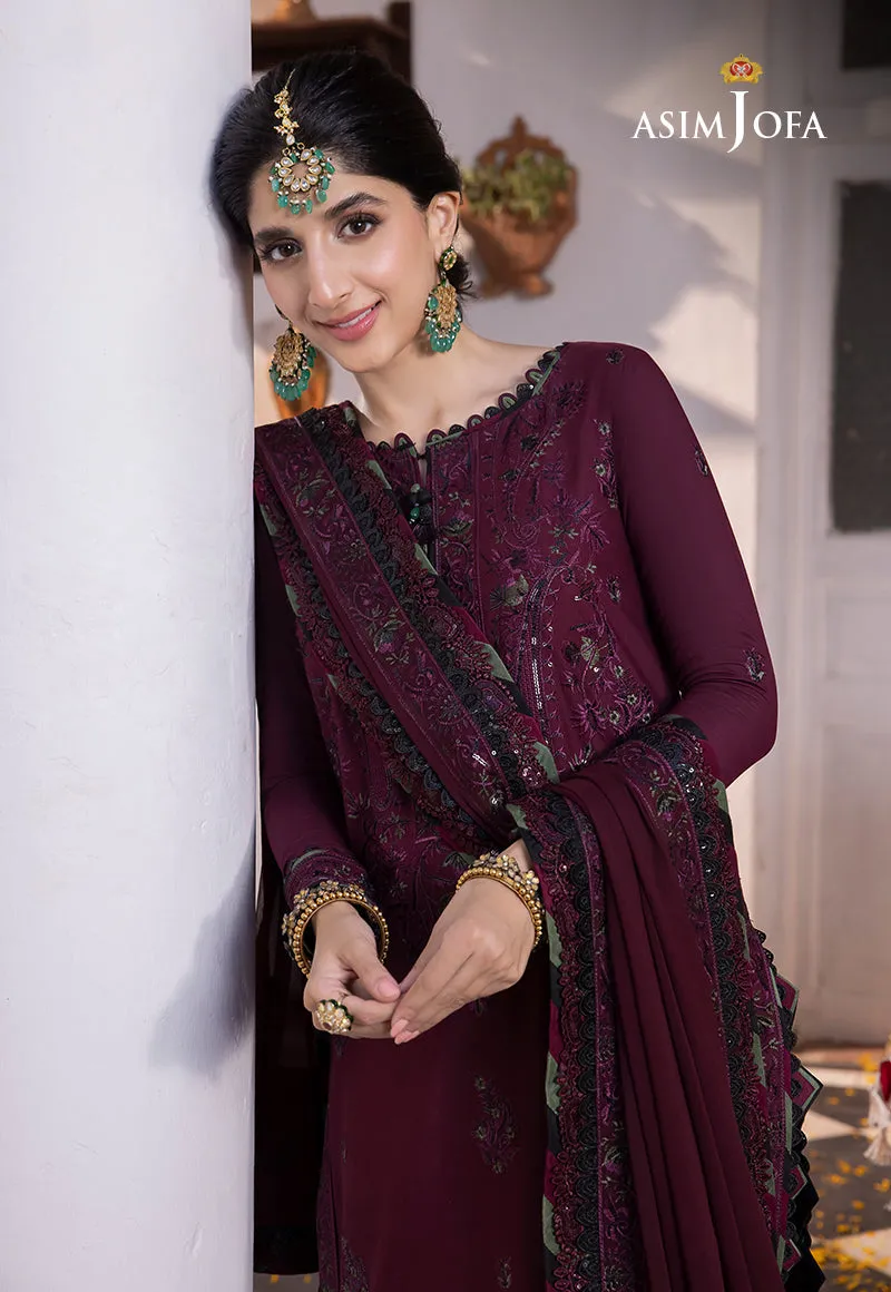AJAB-05 DESIGNERS STITCHED EMBROIDERED LAWN SILK 3 PCS
