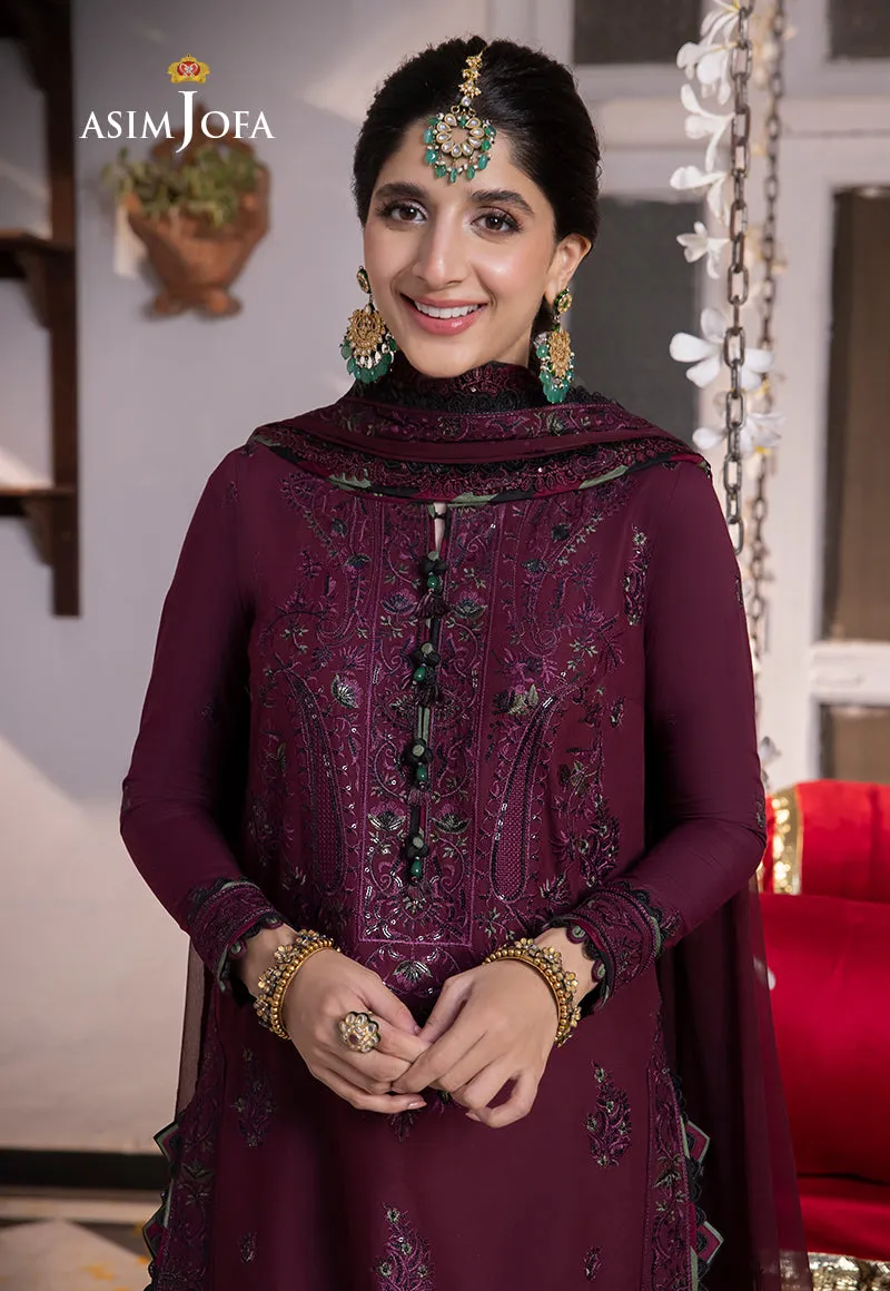 AJAB-05 DESIGNERS STITCHED EMBROIDERED LAWN SILK 3 PCS