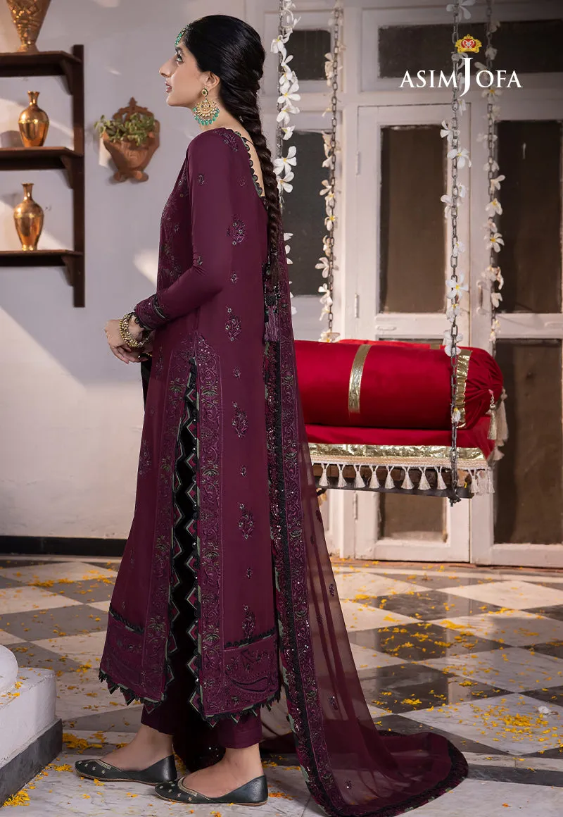 AJAB-05 DESIGNERS STITCHED EMBROIDERED LAWN SILK 3 PCS