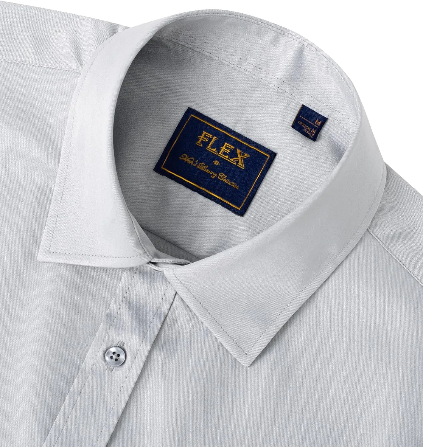 Alimens & Gentle Mens Short Sleeve Dress Shirts Wrinkle Free Solid Casual Button Down Shirts with Pocket