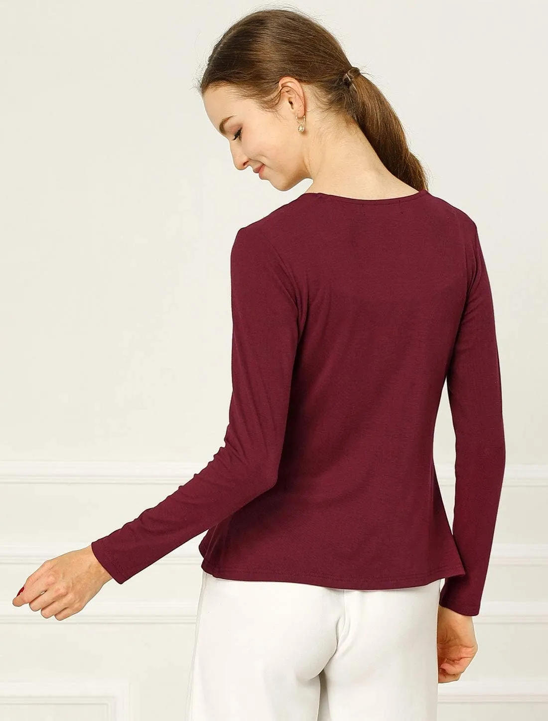 Allegra K Women's Dressy Cardigan Sweaters Tie Front Draped Ruffle Knit Cardigans