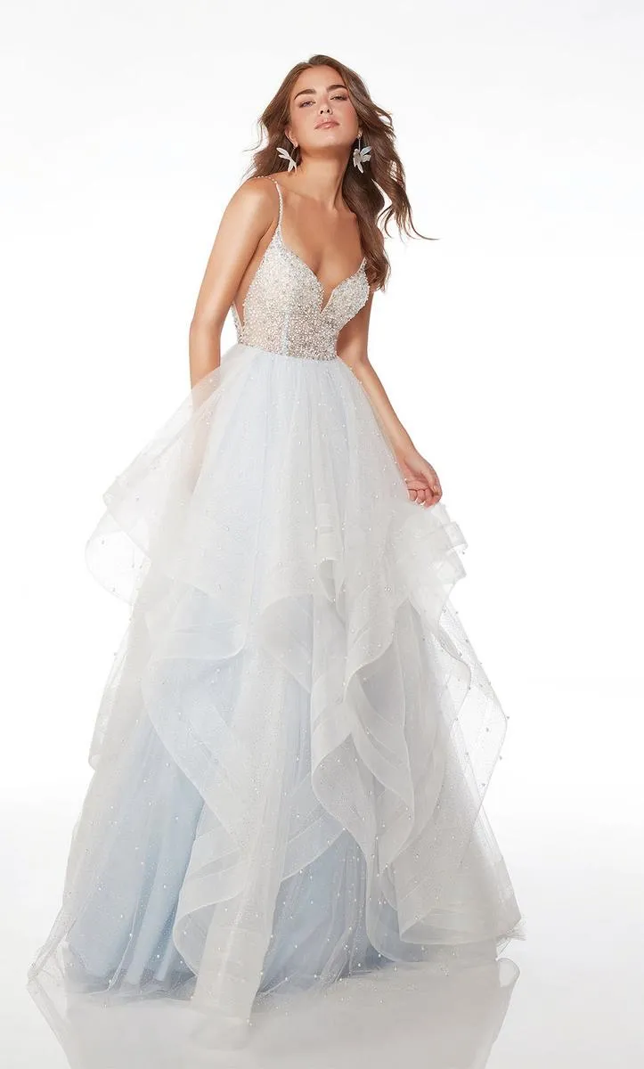 Alyce Paris A-Line Ruffle Ball Gown 61672
