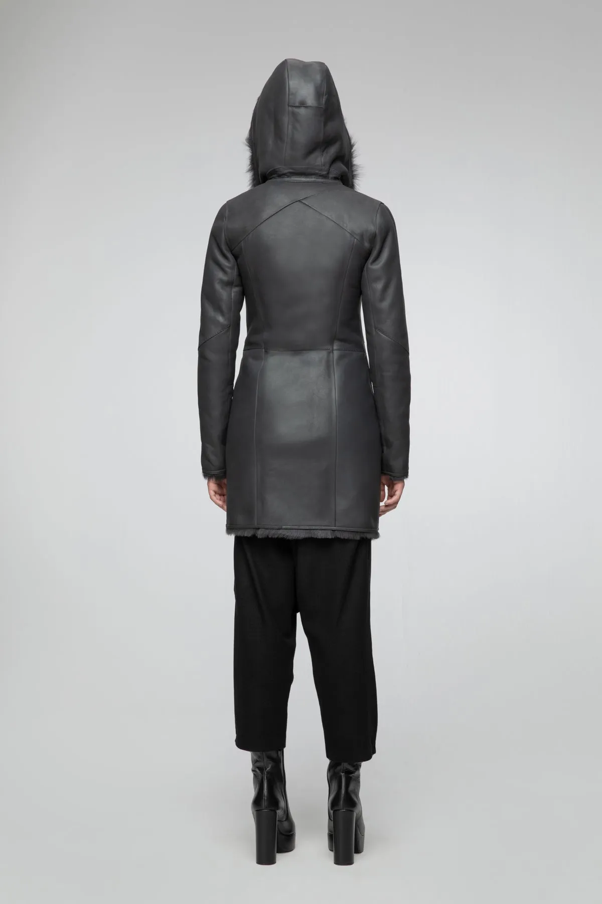 Anthracite Shearling Coat