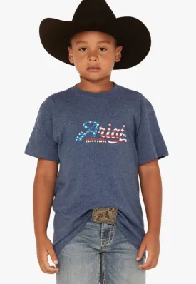 Ariat Boys Script Flag T-Shirt