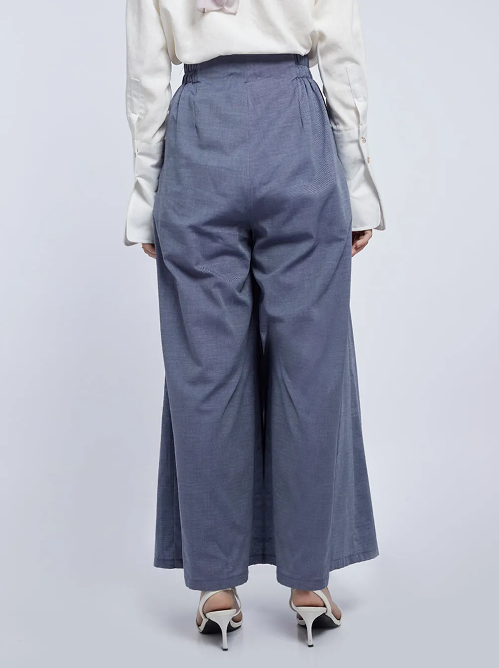 ARINA BOX PLEATS PANTS DENIM