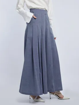 ARINA BOX PLEATS PANTS DENIM