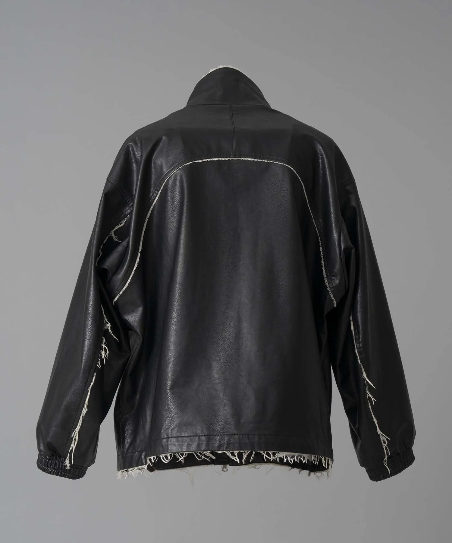 Artificial Leather Prime-Over Zip-Up Blouson