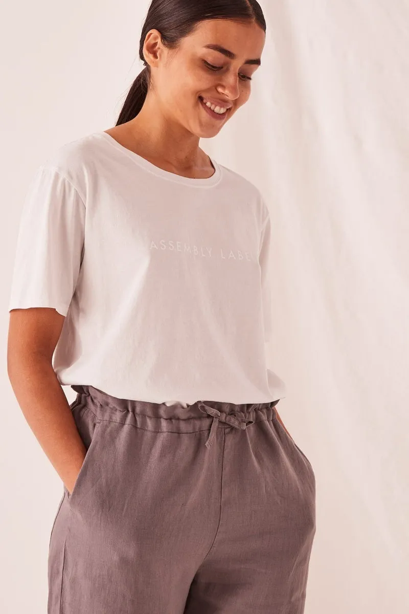 Assembly Label - Logo Cotton Crew Tee - Silver Grey