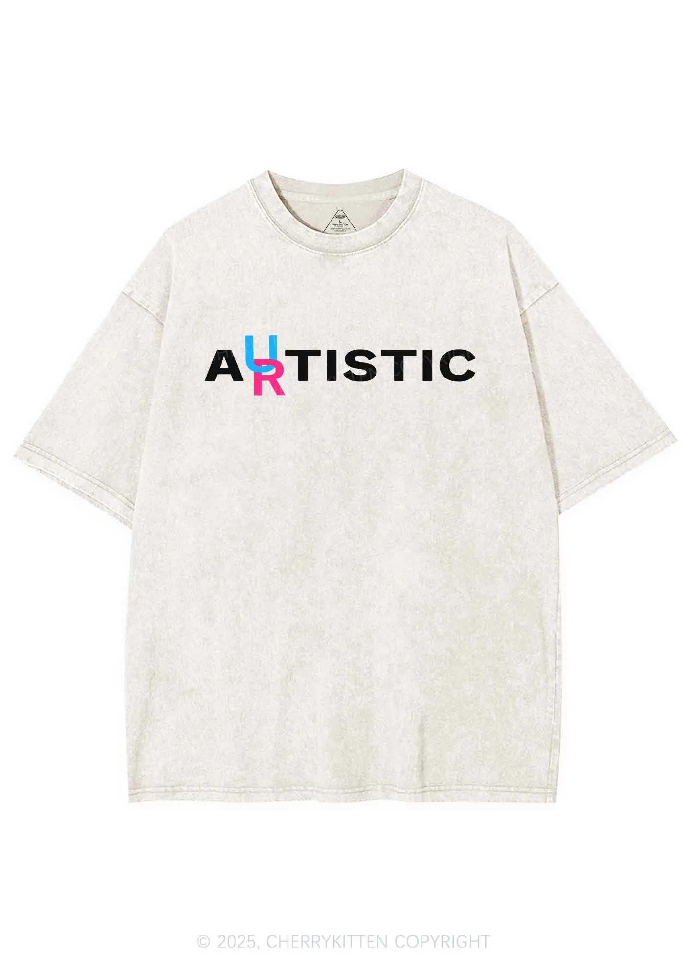 Autistic Artistic Y2K Shirts Washed Tee Cherrykitten