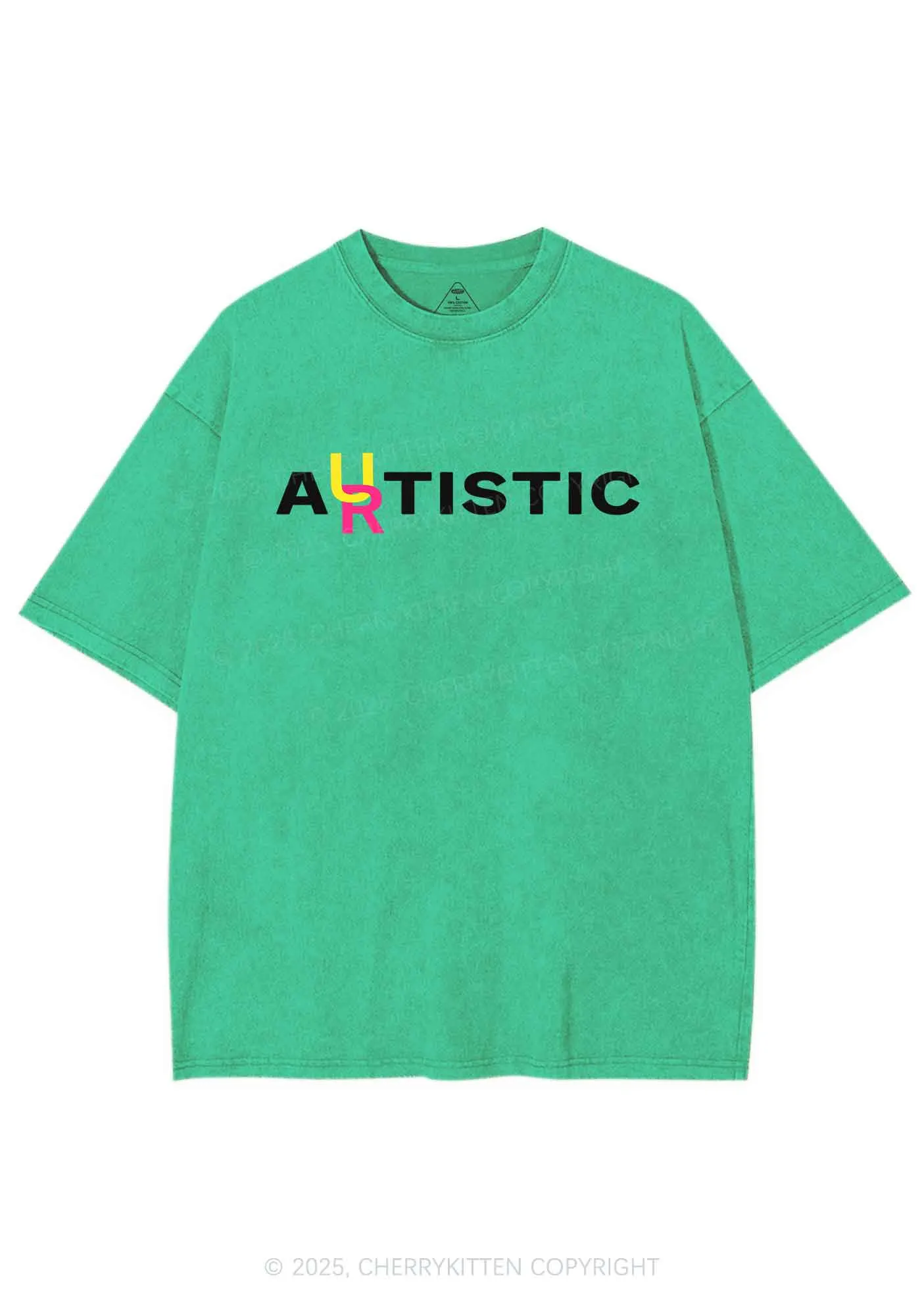Autistic Artistic Y2K Shirts Washed Tee Cherrykitten