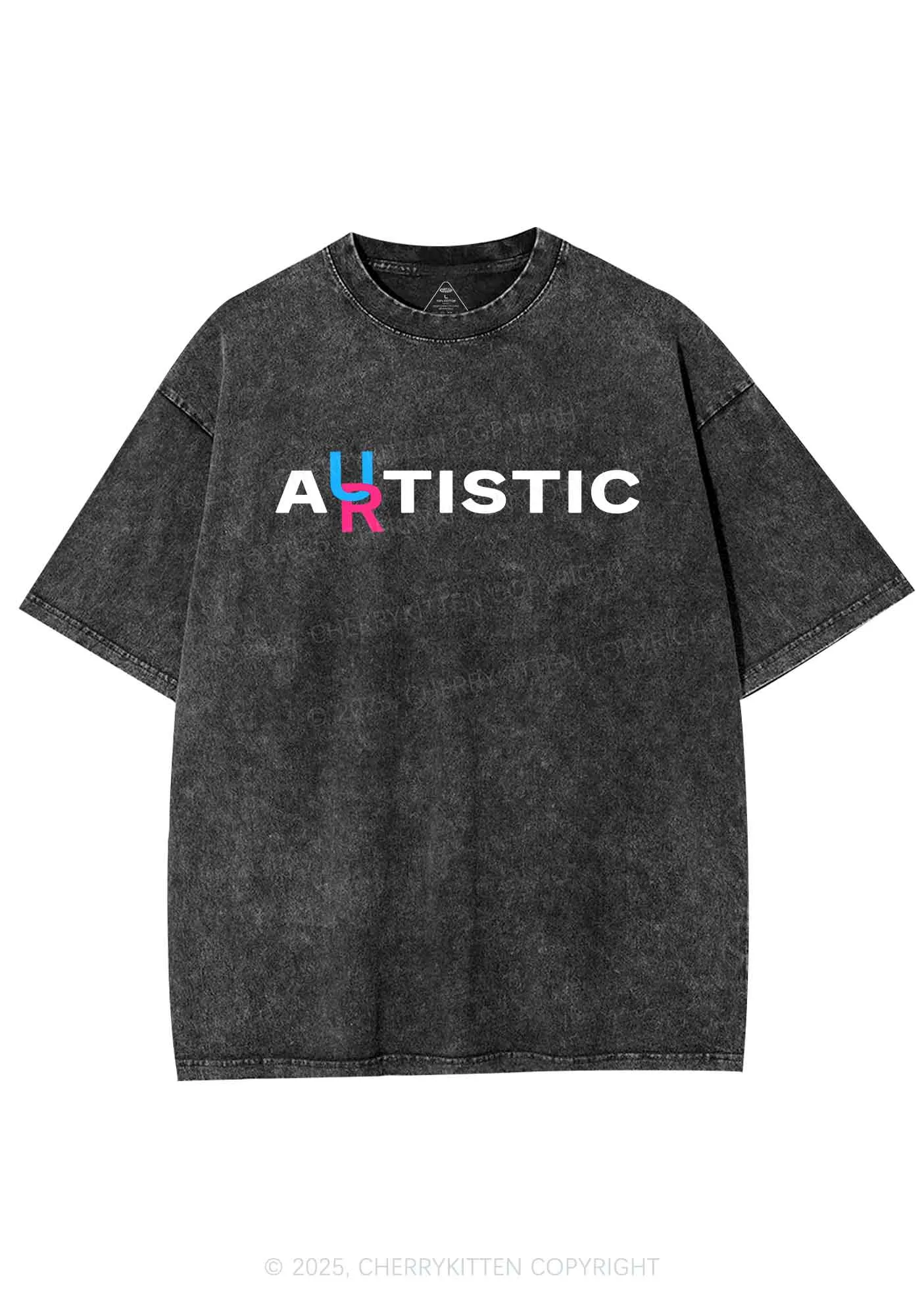 Autistic Artistic Y2K Shirts Washed Tee Cherrykitten