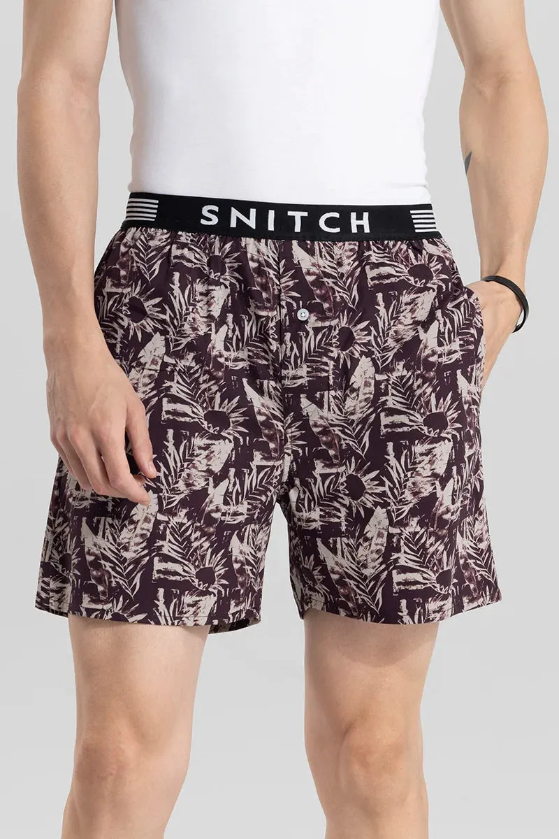 Autumn Leaf Dark Maroon Boxer