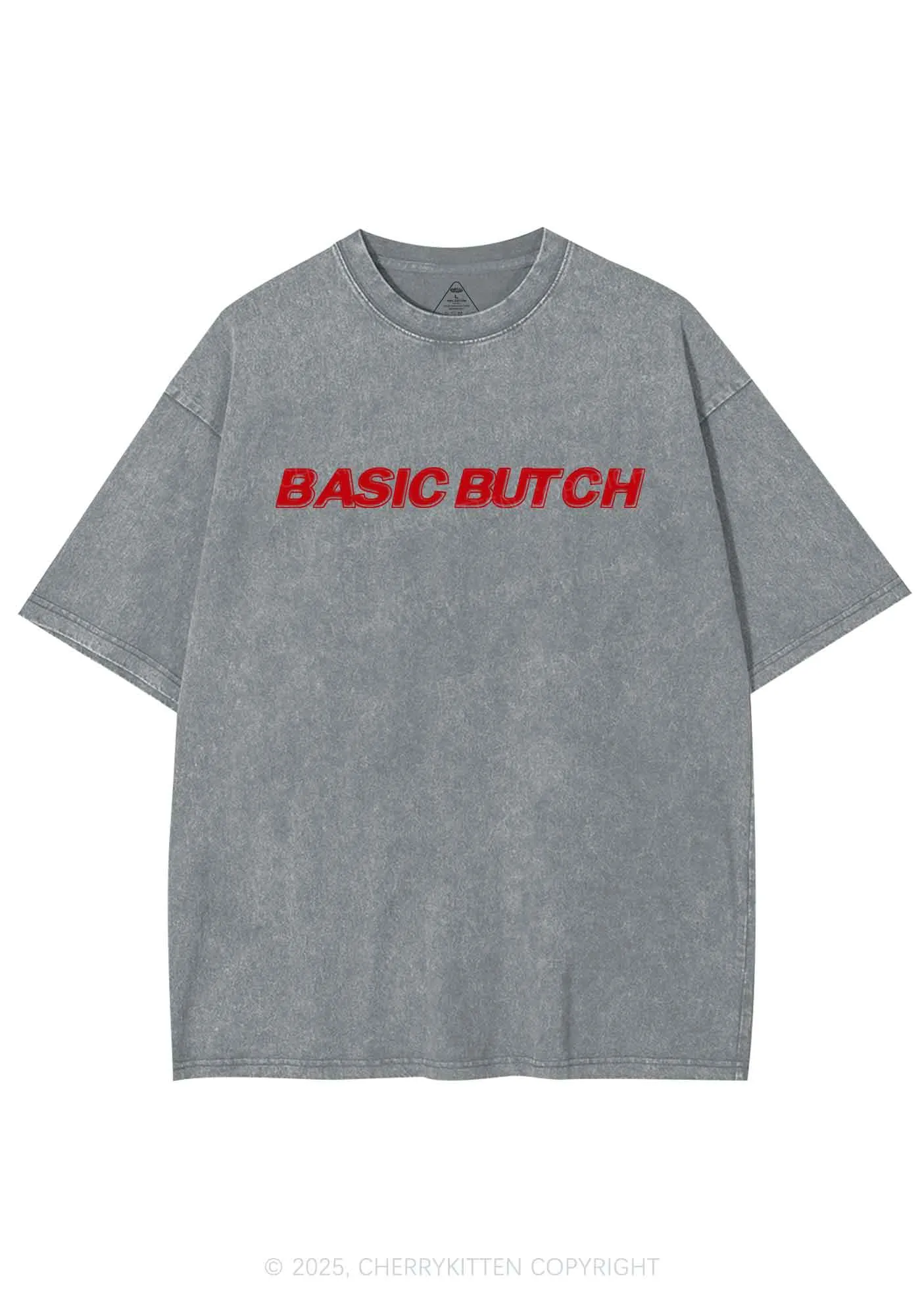 Basic Butch Y2K Shirts Washed Tee Cherrykitten