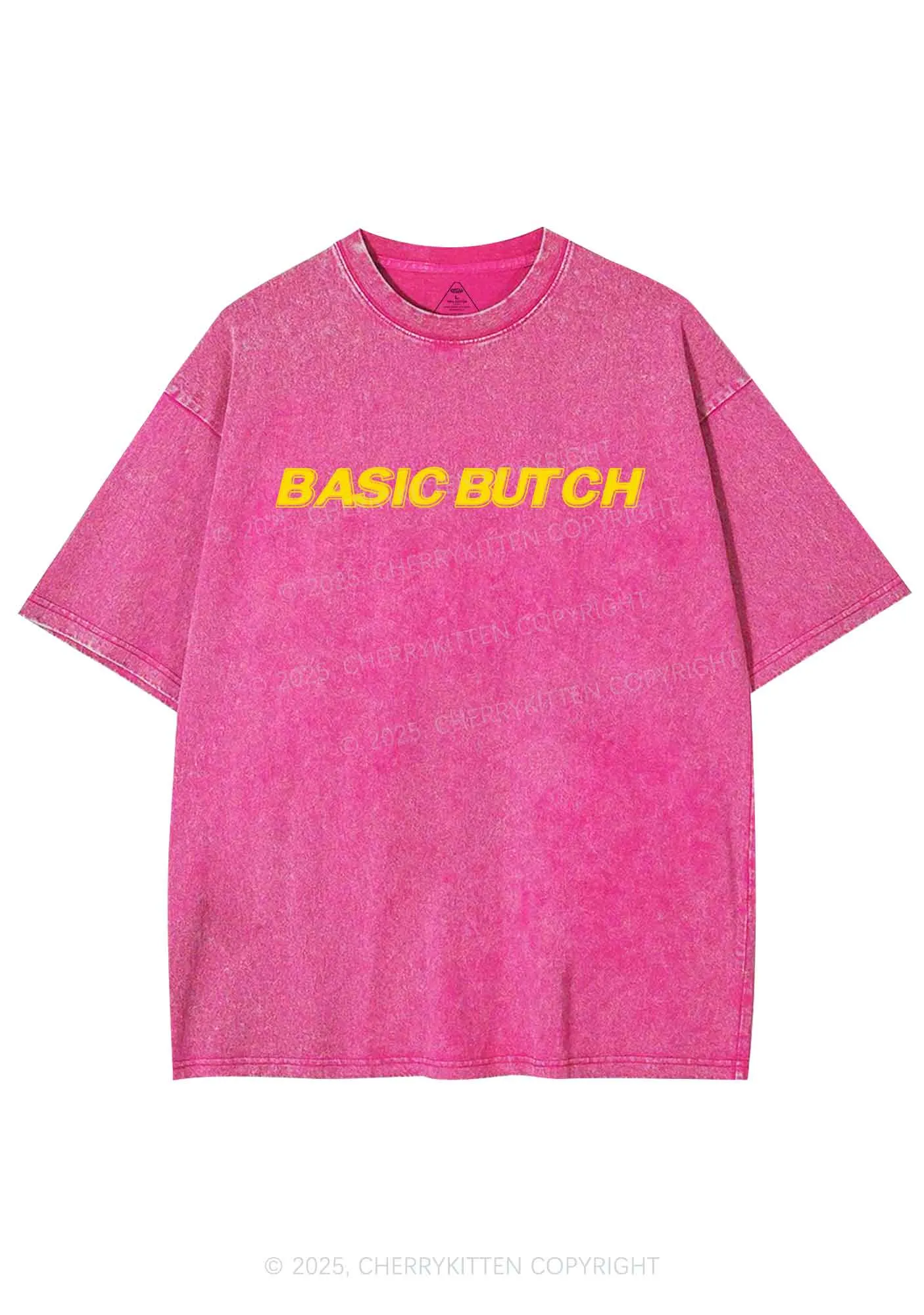 Basic Butch Y2K Shirts Washed Tee Cherrykitten