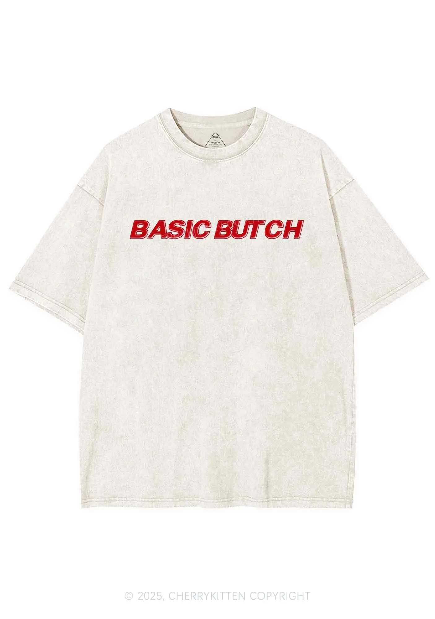 Basic Butch Y2K Shirts Washed Tee Cherrykitten