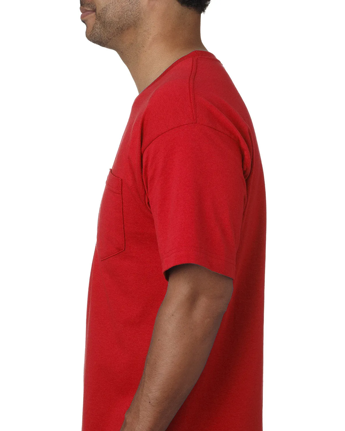 Bayside Adult Short-Sleeve T-Shirt with Pocket