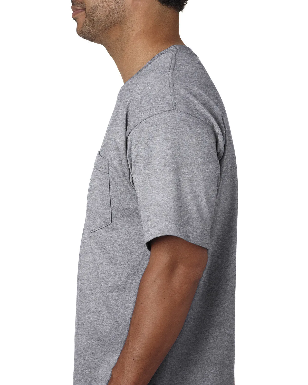 Bayside Adult Short-Sleeve T-Shirt with Pocket