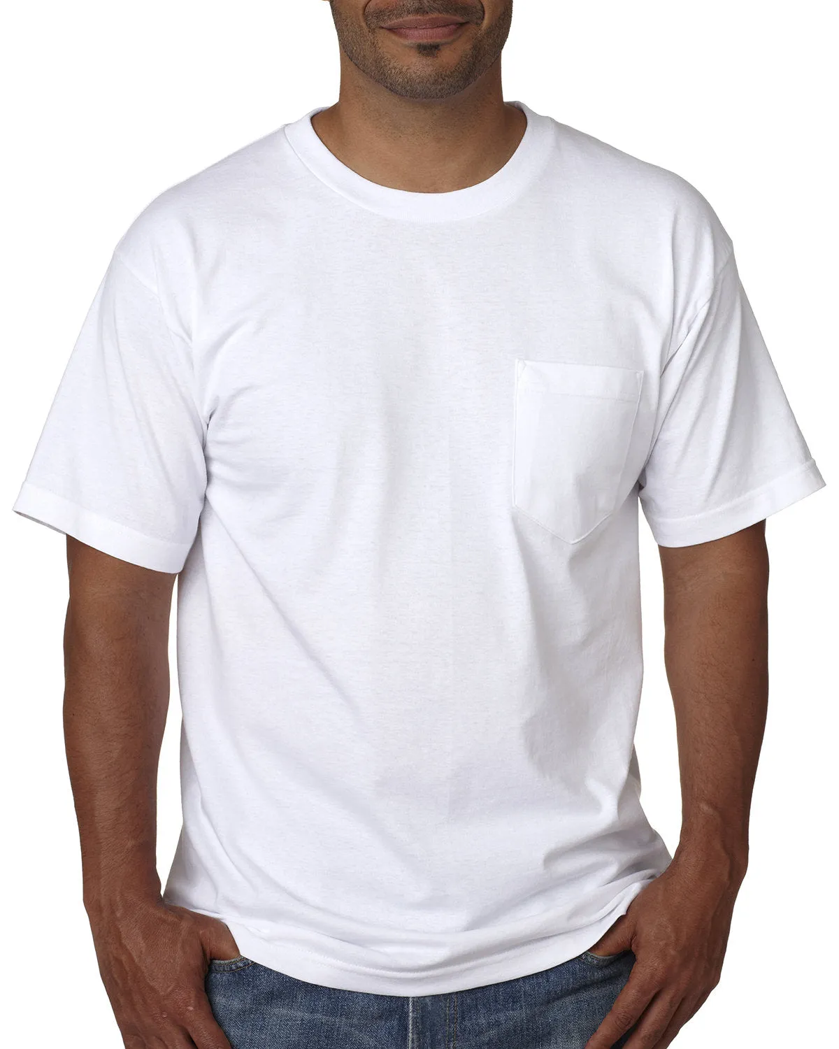 Bayside Adult Short-Sleeve T-Shirt with Pocket