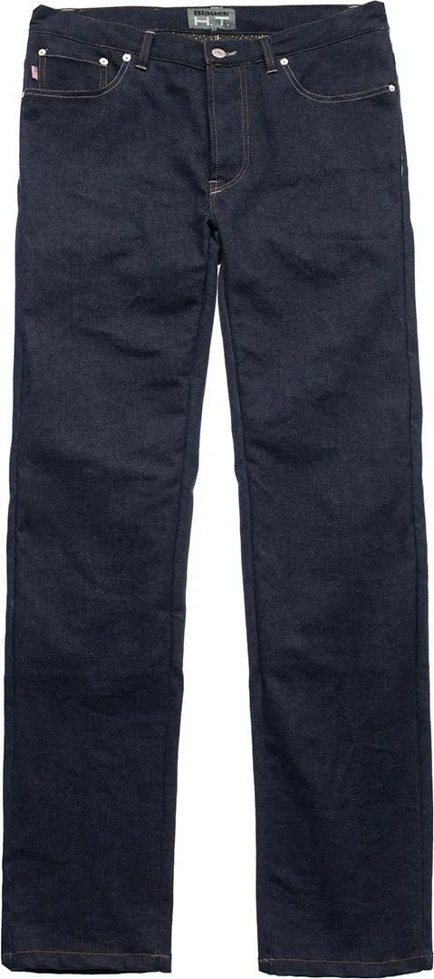 Blauer Gru Motorcycle Denim Pants with Knee Protection, Dark Blue