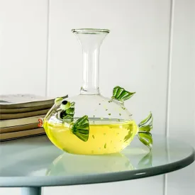 Blowfish glass decanter