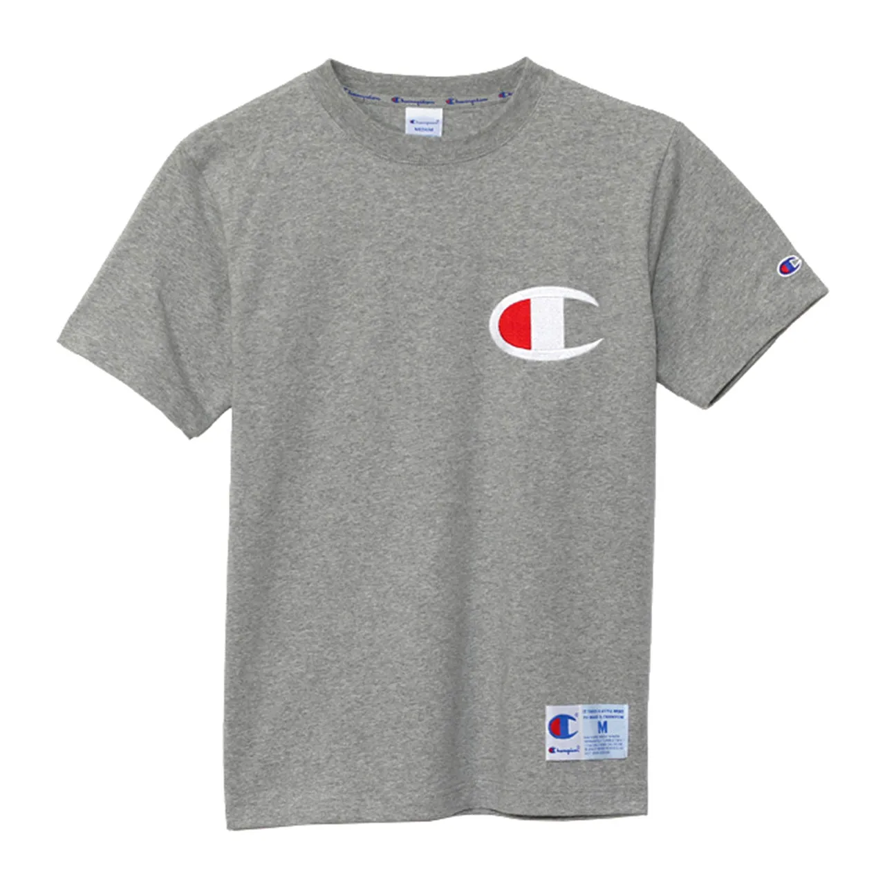 Champion Tシャツ メンズ 半袖 S～XL (男性 紳士 左胸刺繍 シャツ インナー チャンピオン 綿100%) (在庫限り)