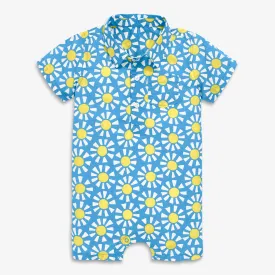 Clearance baby button down shortie in cutout suns