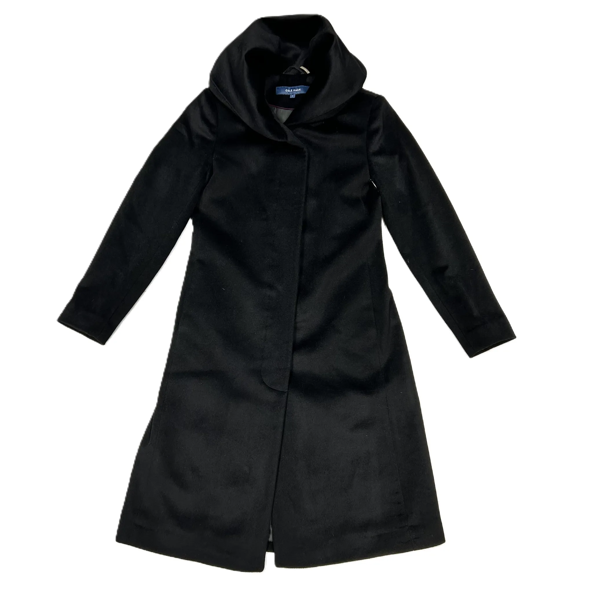 Coat Designer By Cole-haan In Black, Size: S