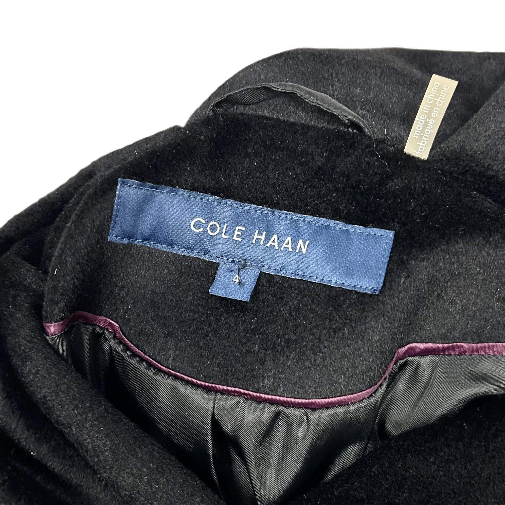 Coat Designer By Cole-haan In Black, Size: S