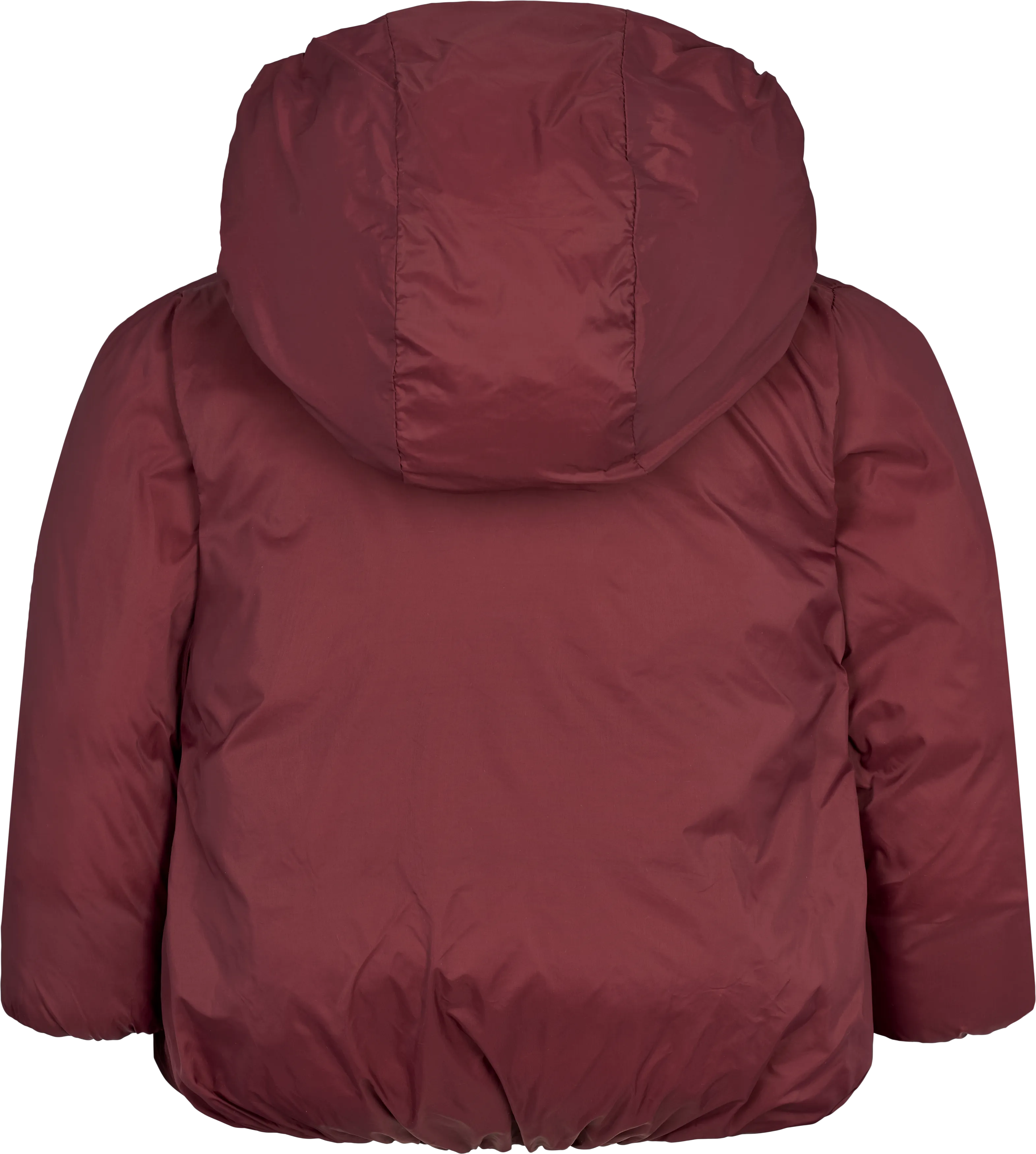 coat nylon side wrap with hood - deep ruby-3555