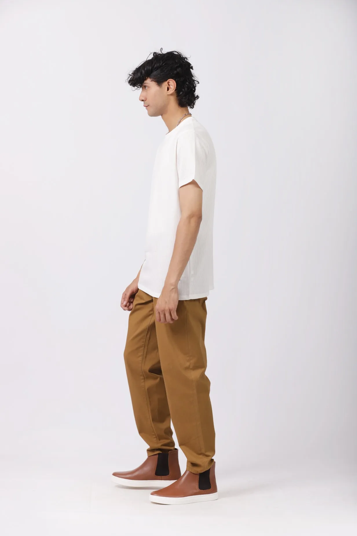 CREW NECK TEXTURED TEE