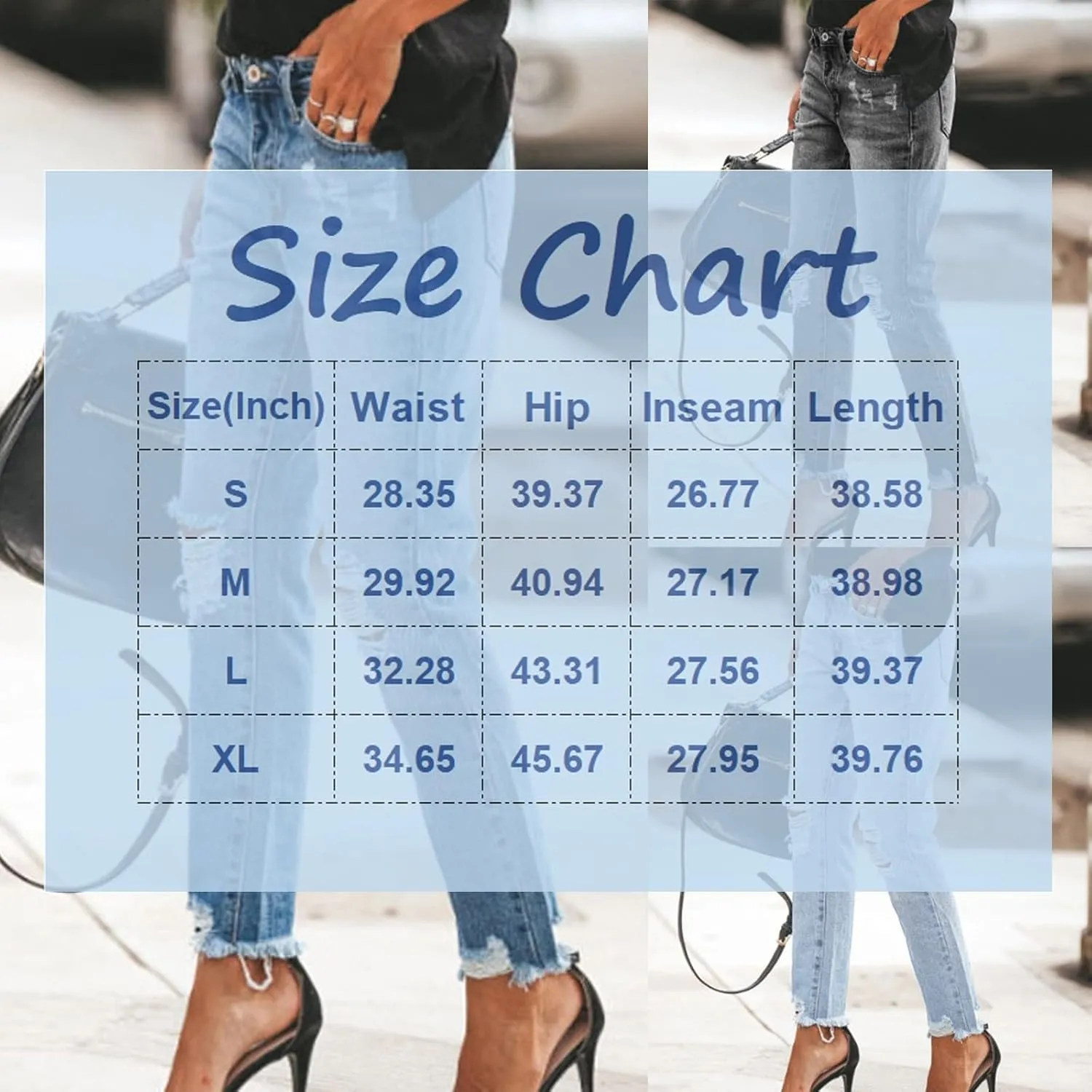 Cropped Straight Leg Jeans for Women Distressed High Waisted Stretch Capri Jeans Ripped Boyfriend Ankle Denim Pants