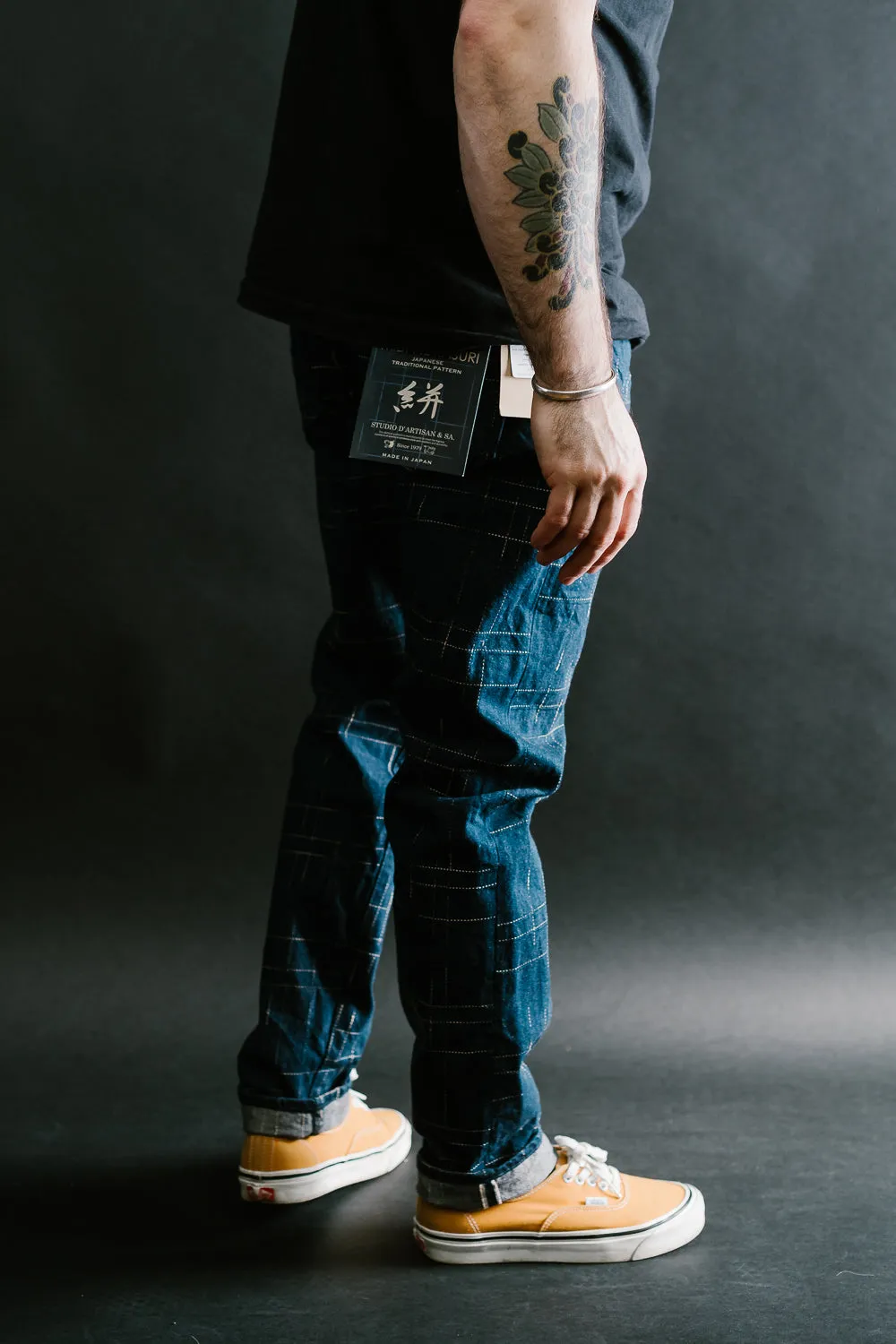 D1878S - "Midare Kasuri" Selvedge Jeans - Relaxed Taper