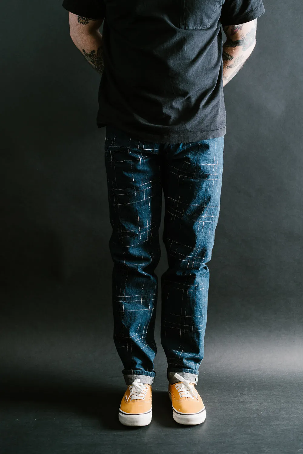D1878S - "Midare Kasuri" Selvedge Jeans - Relaxed Taper