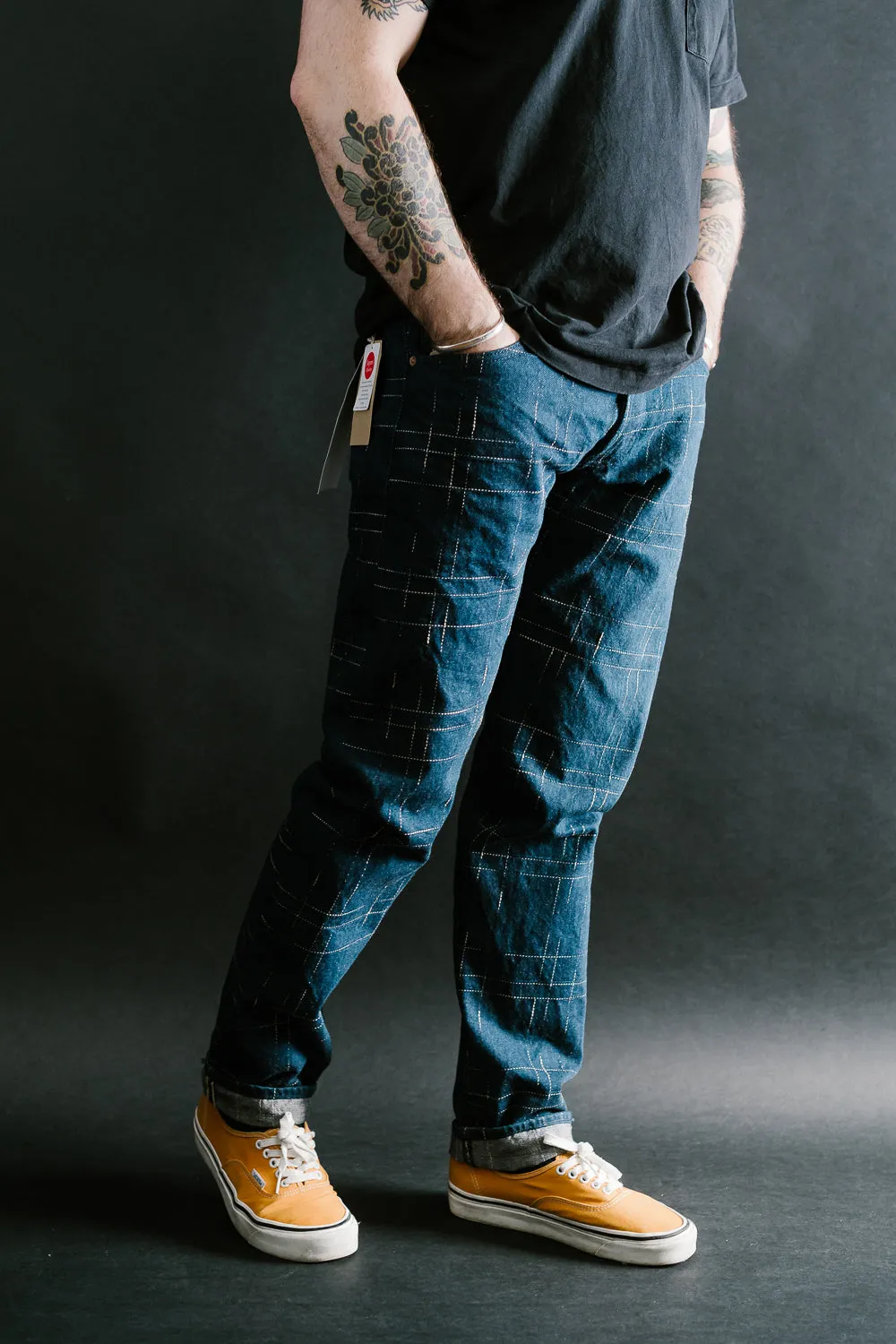D1878S - "Midare Kasuri" Selvedge Jeans - Relaxed Taper