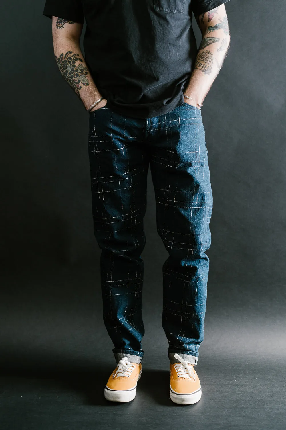 D1878S - "Midare Kasuri" Selvedge Jeans - Relaxed Taper