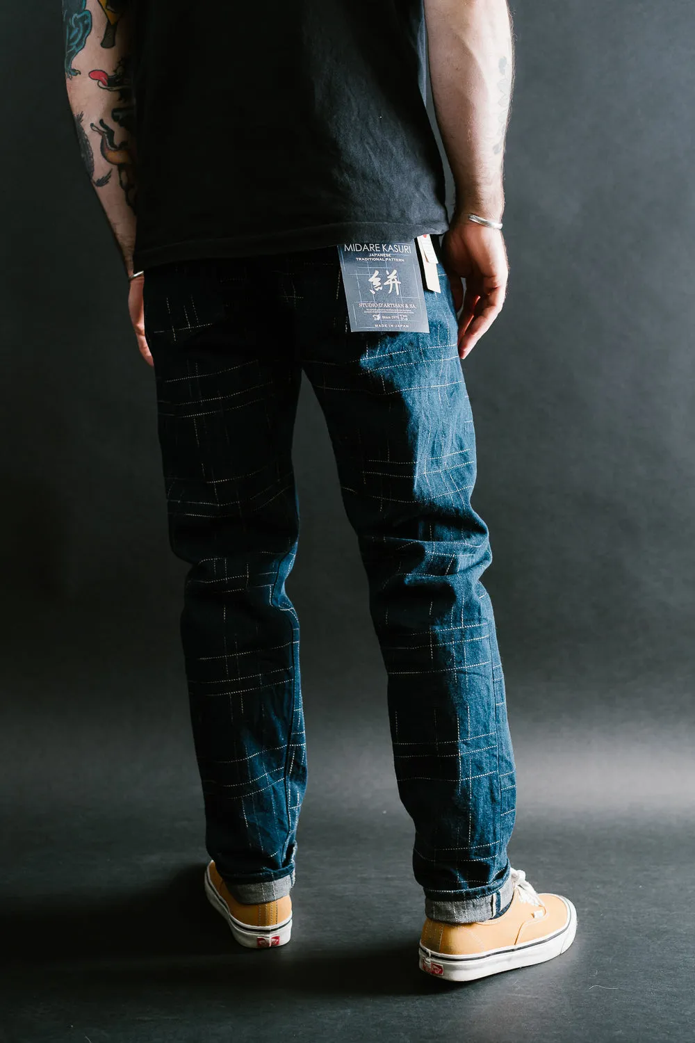 D1878S - "Midare Kasuri" Selvedge Jeans - Relaxed Taper