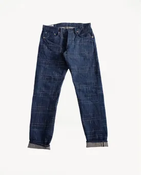 D1878S - "Midare Kasuri" Selvedge Jeans - Relaxed Taper