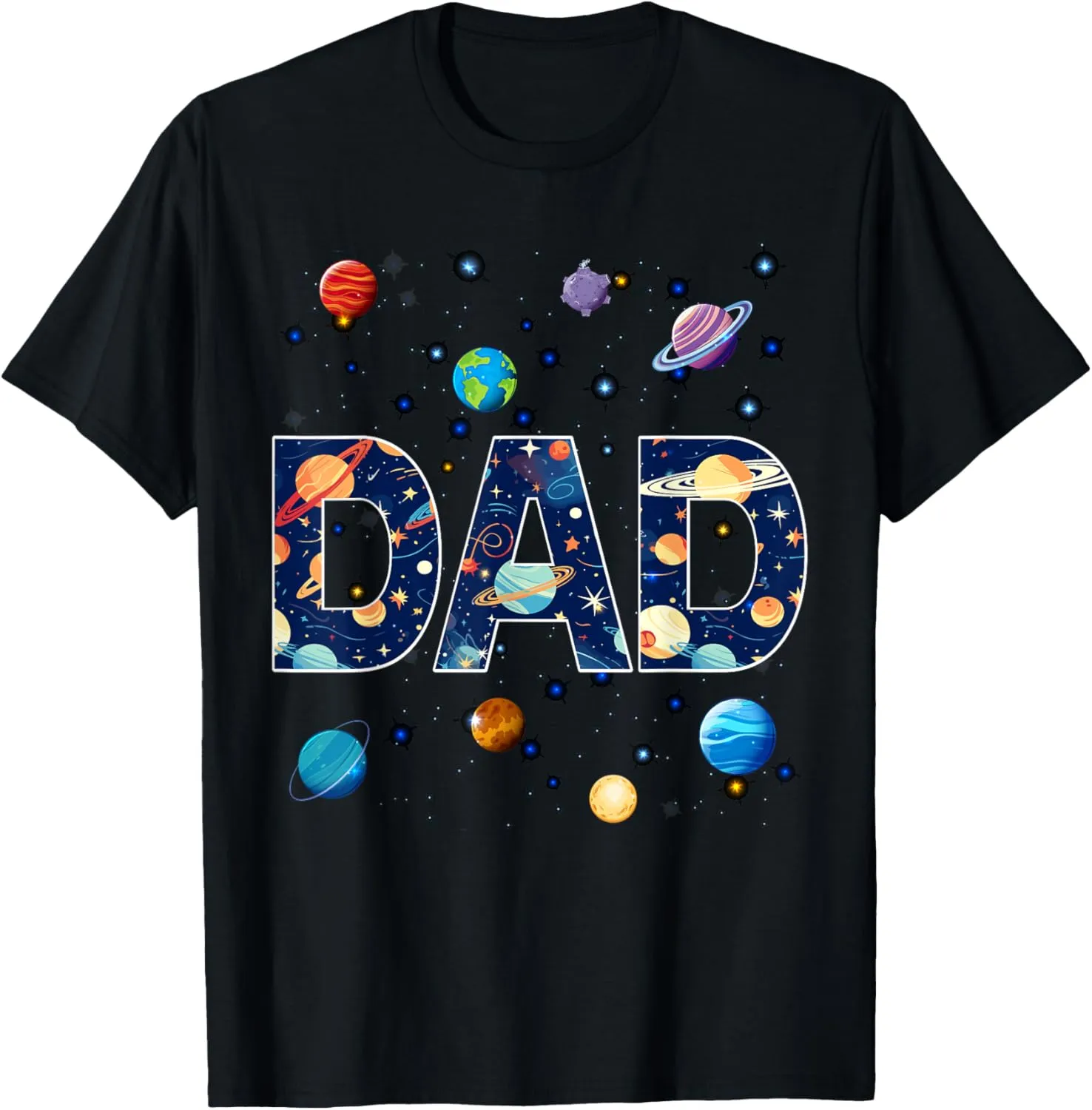 Dad Outer Space Galaxy Birthday T-Shirt