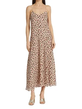 Dress - Silk combination Theory Flora with leopard print, multicolor