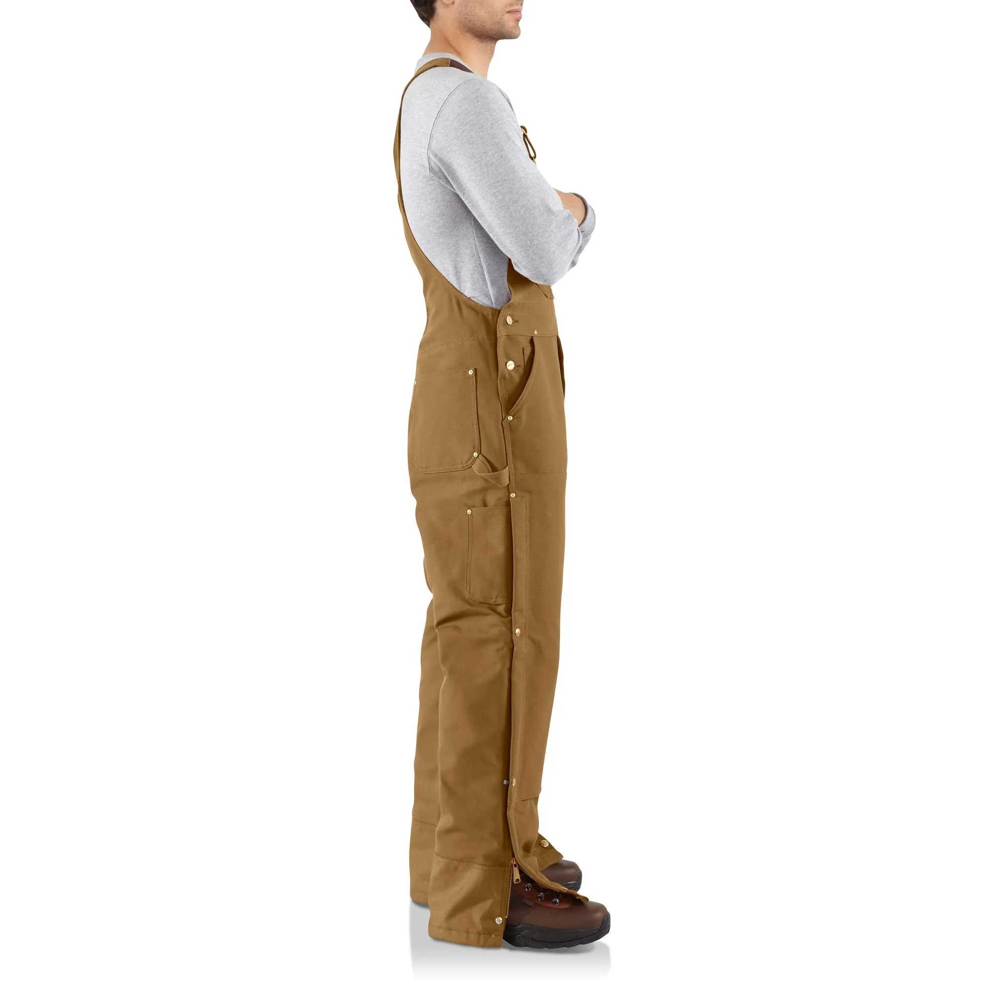 Duck Zip-to-Thigh Bib Overall/Quilt Lined