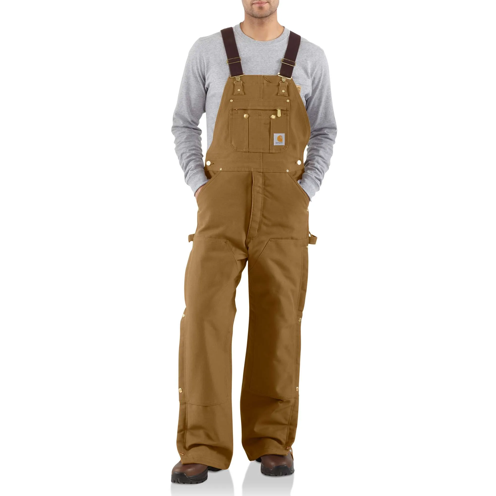 Duck Zip-to-Thigh Bib Overall/Quilt Lined