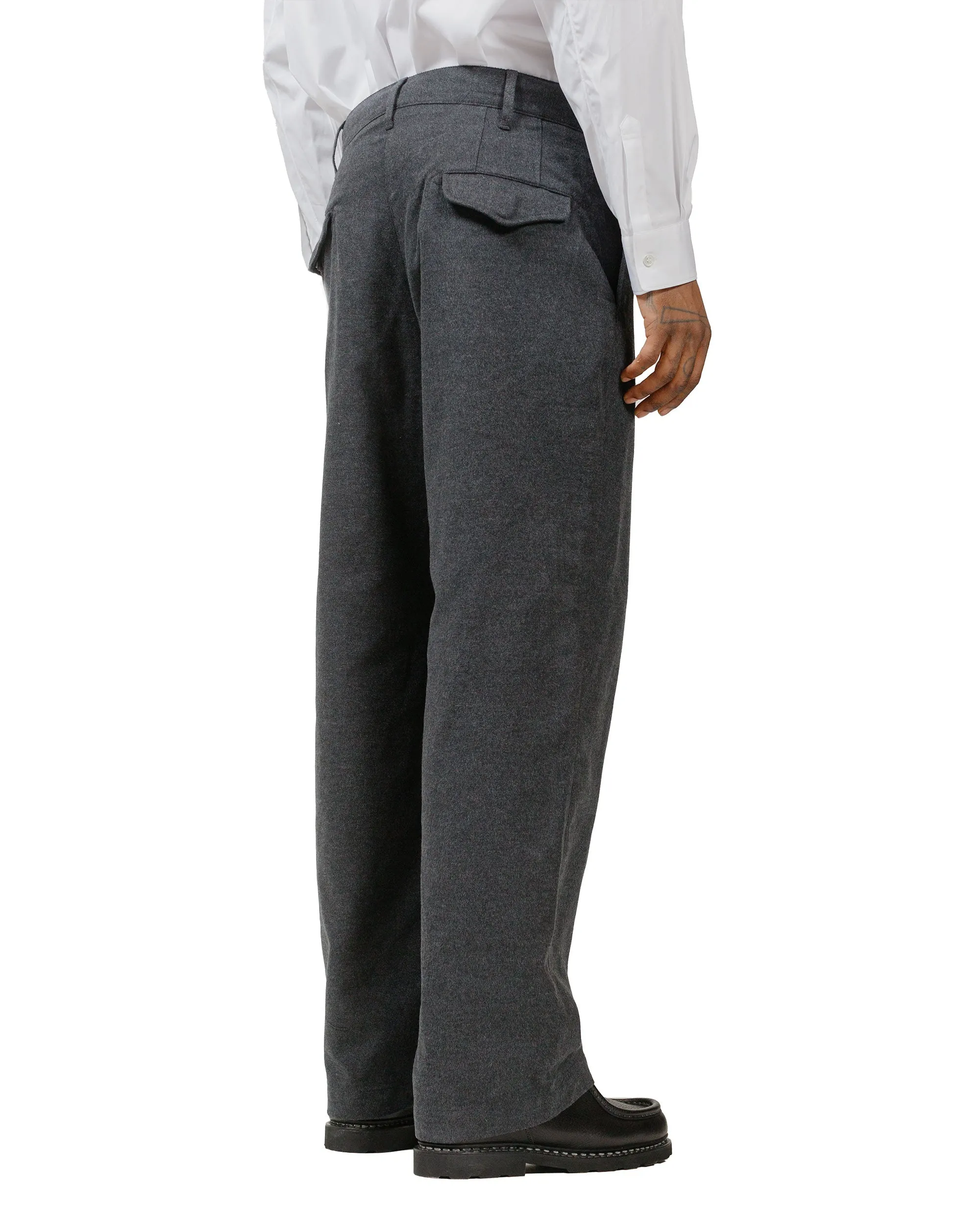 Engineered Garments Officer Pant Charcoal CP Brushed Cloth
