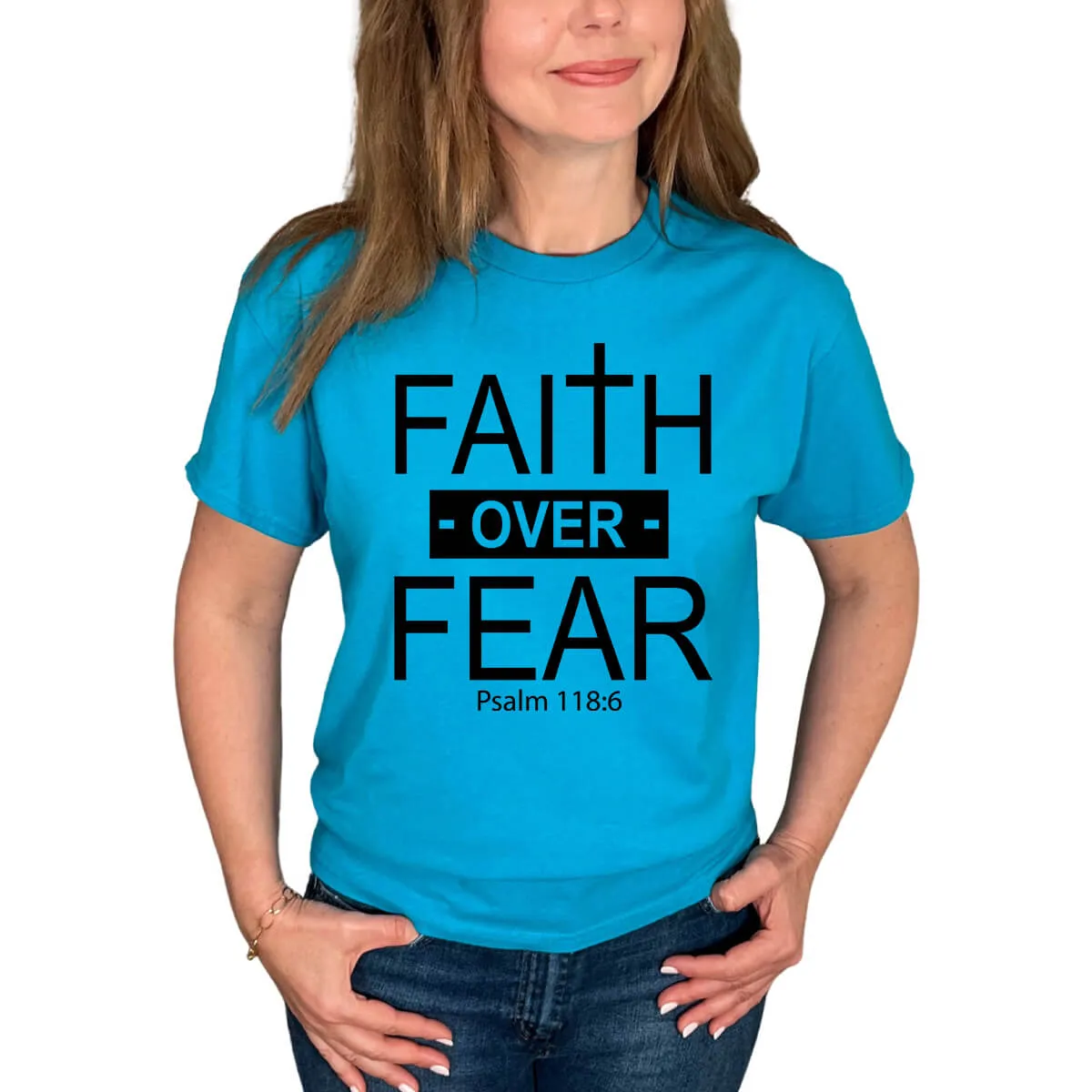Faith Over Fear Cross T-Shirt