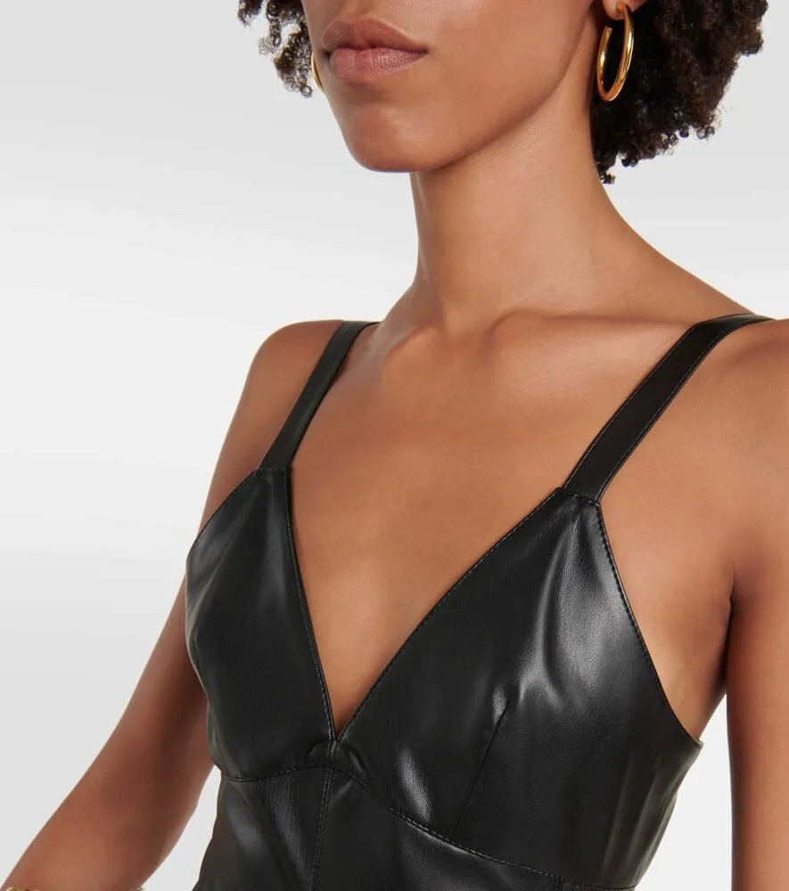 Faux leather slip dress STELLA MCCARTNEY, black
